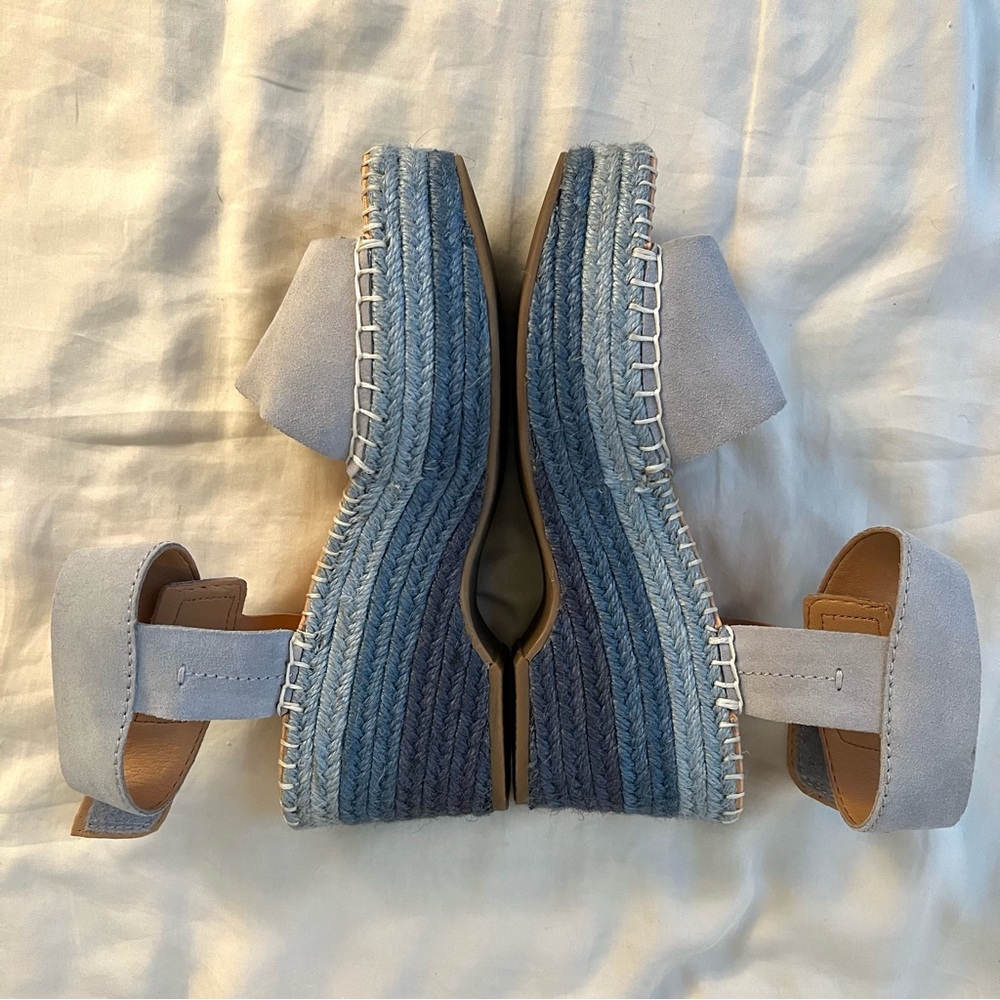 Frye & Co. Blue Ombre Espadrille Wedge Sandals
